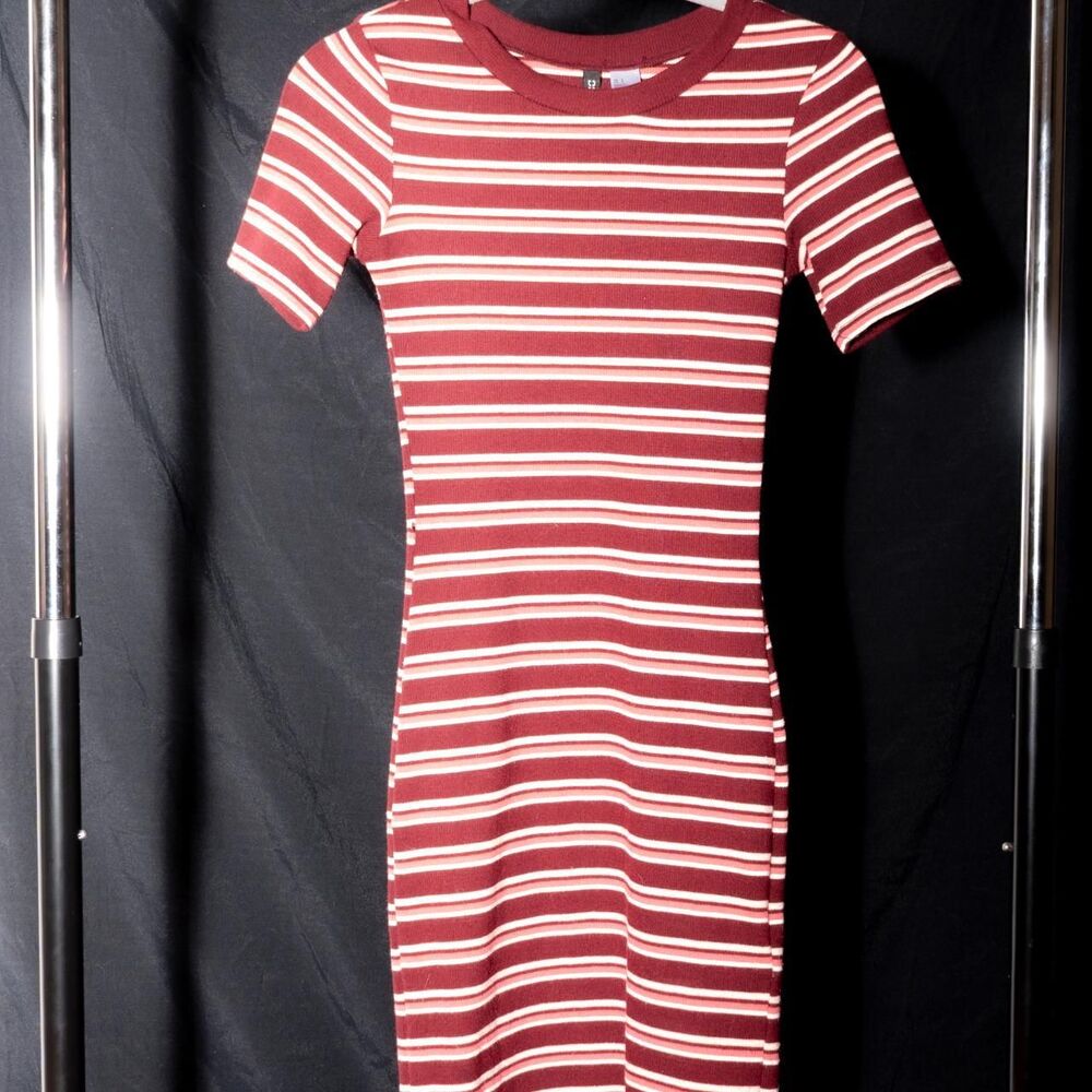 H&M Women's Burgundy and Pink Dress